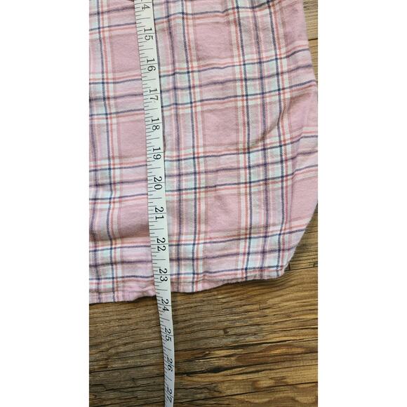 Levis Button Down Womens S Pink Plaid Pockets Soft Casual Western Loose Fit - Picture 8 of 8
